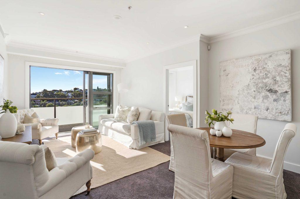 apartment living room and balcony