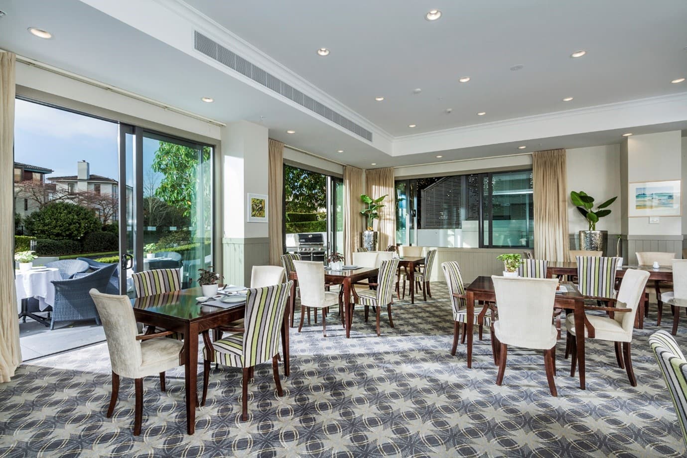 Dining area inside retirement village